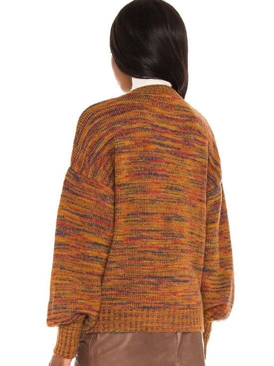 For Love & Lemons Helena Cardigan Sweater in Orange - Picture 2 of 5